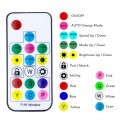 WS2812B WS2811 Addressable LED Controller RF Remote Wireless Mini Controller 5~24V DC for WS2812 WS2811 Dream Color Rainbow RGB LED Pixel Strip Panel Light, 3pin JST Connector 200 Color Modes