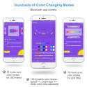 WS2812B WS2811 WS2815 LED Controller Music Sync Bluetooth App Control by iOS Android for WS2812 WS2813 SK6812 WS2801 Dream Color Addressable LED Strip Matrix Panel Pixel Light, Mic/AUX Input