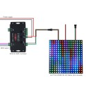 WS2812B WS2811 DMX to SPI Controller Decoder, W/ 99 Color Modes, 5 Channel DMX 512 RGB WW Decoder Controller for SK6812 WS2801 WS2813 LP6803 8806 1903 RGBWW LED Pixels Light Strip DC5V~24V