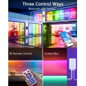WS2812B Controller Bluetooth Music Sync WS2811 Addressable RGB LED Controller with RF Remote Dual Signal Output DC 5V~24V for SK6812 WS2812 SM16703 1903 3Pin Dream Color LED Pixel Strip Lights