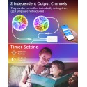 WS2812B Controller Bluetooth Music Sync WS2811 Addressable RGB LED Controller with RF Remote Dual Signal Output DC 5V~24V for SK6812 WS2812 SM16703 1903 3Pin Dream Color LED Pixel Strip Lights