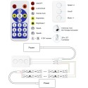 WS2812B Controller Bluetooth Music Sync WS2811 Addressable RGB LED Controller with RF Remote Dual Signal Output DC 5V~24V for SK6812 WS2812 SM16703 1903 3Pin Dream Color LED Pixel Strip Lights