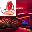 LED Light Strip Red 32.8ft Waterproof IP65 10M 600 LEDs 60 LEDs/M 5050 SMD Black PCB DC 12V with Enhanced 3M VHB Foam Tape for Home Garden Decoration Lighting, 2X 16.4ft, No Power Supply