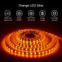 Orange LED Strip Lights 16.4ft 5050 SMD Black PCB 5M 300 LEDs Waterproof IP65 12V DC for Home Hotels Clubs Shopping malls Cars Lighting