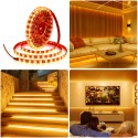 Orange LED Strip Lights 16.4ft 5050 SMD Black PCB 5M 300 LEDs Waterproof IP65 12V DC for Home Hotels Clubs Shopping malls Cars Lighting