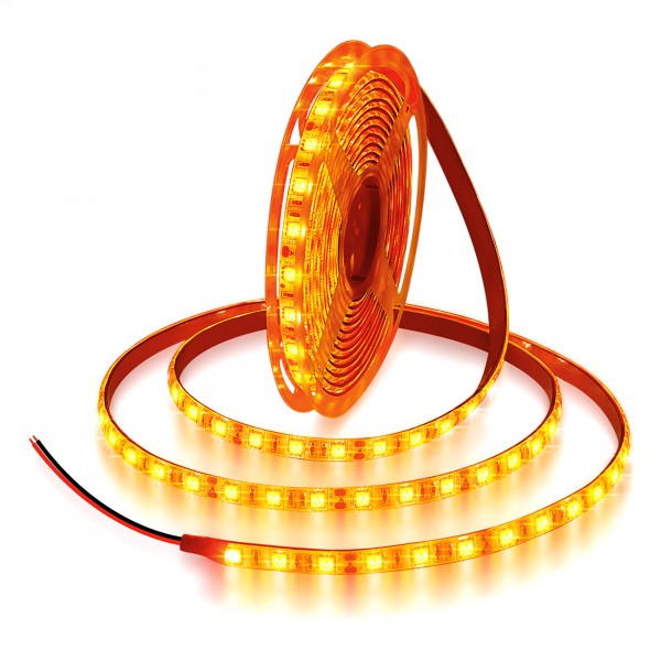 Orange LED Strip Light 16.4ft 5050 SMD 5M 300 LEDs Waterproof IP65 12V DC for Home Hotels Clubs Shopping malls Cars Lighting