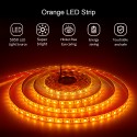 Orange LED Strip Light 16.4ft 5050 SMD 5M 300 LEDs Waterproof IP65 12V DC for Home Hotels Clubs Shopping malls Cars Lighting