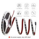 16.4ft 5050 Blue LED Flexible Strip Ribbon Light Black PCB DC 12V 5M 300 LEDs Waterproof IP65 for Home Garden Commercial Area Lighting, Without Power Supply