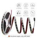 16.4ft 5050 SMD Black PCB Cool White LED Flexible Strip Ribbon Light 5M 300 LEDs Waterproof IP65 DC 12V for Home Garden Commercial Area Lighting