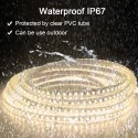 LED Strip Lights Warm White Waterproof 32.8ft 1200 LEDs 2835 SMD 24V DC 3500K Outdoor LED Flexible Ribbon for Kitchen Bedroom Garden Under-Cabinet Backyard Hallways Stairs Decoration Lighting