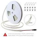 LED Strip Lights Warm White Waterproof 32.8ft 1200 LEDs 2835 SMD 24V DC 3500K Outdoor LED Flexible Ribbon for Kitchen Bedroom Garden Under-Cabinet Backyard Hallways Stairs Decoration Lighting