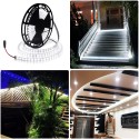 32.8ft LED Strip Lights Daylight White Waterproof IP67 6000K 24V DC 10m 600 LEDs 5050 SMD Outdoor LED Tape for Kitchen Bedroom Garden Backyard Hallway Stair Under-cabinet Closet Decor Lighting