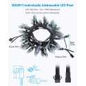 50pcs DC 12V WS2811 Led Pixel Black 12mm Diffused Digital RGB Addressable Dream Color Round LED Pixels Module IP68 Waterproof