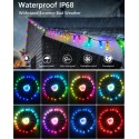 WS2811 12mm Diffused Digital RGB LED Pixel Light Individually Addressable Round LED Pixels Module IP68 Waterproof DC 5V 50pcs/Set