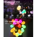 Outdoor String Lights Patio Lights 68.5ft Color Changing RGB Warm White Christmas Lights Dream Color Rainbow Lights APP Control 20 Bulbs Waterproof Shatterproof for Garden Porch Backyard Café