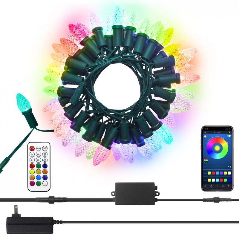 Color Chase Bluetooth APP Controlled C9 LED String Lights