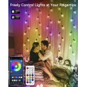 C9 String Lights Outdoor Waterproof Color Changing Christmas Lights Patio Lights Dream Color Rainbow Fairy Light APP Control Weatherproof (13ft 25LEDs)