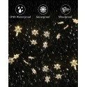 Christmas Light LED Snowflake String Light Warm White 24ft 70LEDs (2x12ft) UL Listed Waterproof Connectable Fairy String Light for Xmas Tree Patio Garden Halloween Party Indoor Outdoor Décor