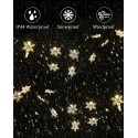 Snowflake Christmas String Light Warm White 60ft 175LEDs (5x12ft) UL Listed Waterproof Connectable Fairy String Light for Xmas Tree Patio Garden Halloween Party Indoor Outdoor Décor