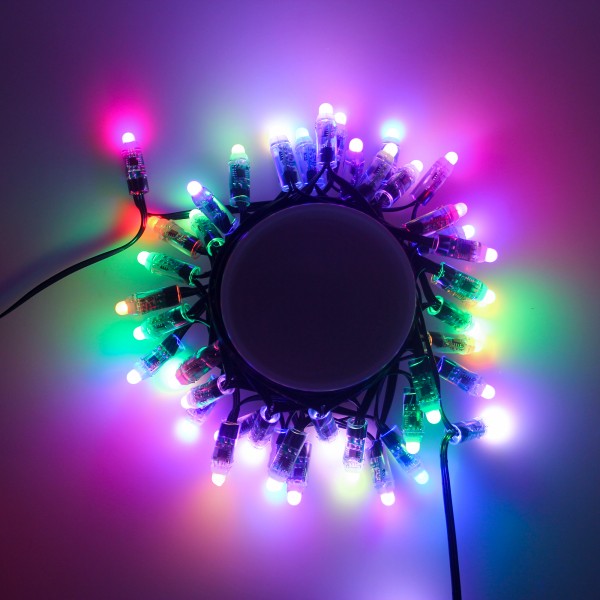  Christmas Lights Color Changing Outdoor String Lights Dream Color Rainbow LED Fairy Lights APP Control 30ft 50 LEDs Waterproof IP68 for Patio Garden Party Holiday Indoor Outdoor Décor