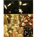 LED Christmas String Light Star Fairy Lights 12Ft 35 LEDs Warm White Waterproof Connectable UL Listed Rope Light for Xmas Tree Patio Garden Halloween Party Indoor Outdoor Décor