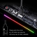 Addressable RGB LED Strip for PC , 5V WS2812B Rainbow Digital Light Strip for ASUS AURA SYNC, MSI MYSTIC LIGHT SYNC, ASRock POLYCHROME RGB 3 pin 5V ADD Header on Motherboard, 40cm 24 LED, 2pcs