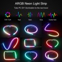 Addressable RGB PC LED Strip for 3 Pin 5V ADD-RGB Header on Motherboard , 2 Pack of ARGB Digital Neon Light for ASUS Aura SYNC Gigabyte RGB Fusion MSI Mystic Light SYNC ASRock Polychrome RGB