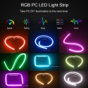 RGB LED Strip PC Neon Light Strip for Motherboard 4 Pin RGB Header (+12V,G,R,B) Computer DIY Lighting, Compatible with ASUS Aura RGB Gigabyte RGB Fusion MSI Mystic Light ASRock RGB, 2 Pack
