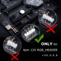 RGB LED Strip PC Neon Light Strip for Motherboard 4 Pin RGB Header (+12V,G,R,B) Computer DIY Lighting, Compatible with ASUS Aura RGB Gigabyte RGB Fusion MSI Mystic Light ASRock RGB, 2 Pack