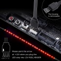 Addressable RGB LED Strip for PC, 5V WS2812B Rainbow Digital Light Strip for ASUS Aura SYNC, MSI Mystic Light SYNC, ASRock Polychrome RGB 3 pin 5V ADD Header on Motherboard, 40cm 24 LED, 4pcs