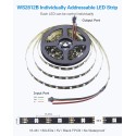 Addressable RGB LED Strip WS2812B Programmable Dream Color Digital LED Pixels Ribbon Light 16.4ft 150 LEDs 5V DC Not Waterproof Black FPCB, Eco Version, No Power Supply Controller