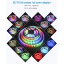 WS2812B Addressable RGB LED Strip Waterproof IP67 Programmable Dream Color Digital LED Pixels Flexible Tape Light 16.4ft 300 LEDs 5V DC Black FPCB, Eco Version, No Power Supply Controller