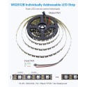 WS2812B LED Strip Addressable LED Pixels Light 300 LEDs 16.4ft DC 5V Programmable Dream Color Digital RGB LED Ribbon Lights Black PCB, Eco Version, No Power Supply Controller