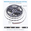 WS2812B LED Strip Addressable RGB LED Pixels 16.4ft 90 LEDs Light Waterproof IP65 Black FPCB DC 5V Programmable Dream Color Digital LED Ribbon Lights, Eco Version, No Power Supply Controller