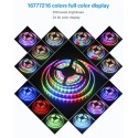 16.4ft WS2812B Addressable Digital RGB LED Strip Pixels Lights 5m 300 LEDs Programmable Dream Color LED Ribbon Light Waterproof IP65 DC 5V, Eco Version, No Power Supply Controller