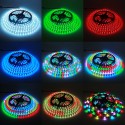 12V WS2812B Addressable LED Strip Light 16.4ft 300 LEDs WS2815 WS2813 12V Programmable Digital Dream Color RGB LED Pixel Light Strip Waterproof IP65 Black PCB for Decor Lighting Project