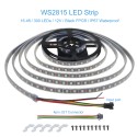 WS2813 12V LED Strip Light 12V WS2812B RGB Addressable LED Pixel Tape Light WS2815 Programmable LED Felxible Strip 16.4ft/5m 300 LEDs Waterproof IP67 Black PCB for Decor Lighting Project