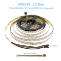 WS2815 LED Strip Light 12V WS2813 WS2812B Individually Addressable RGB LED Pixel Strip 16.4ft 300 LEDs Programmable Digital LED Light Non-Waterproof White PCB for Decor Lighting Project