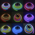 32.8ft 24V WS2811 Addressable RGB LED Strip Light Programmable Dream Color Digital Flexible LED Pixel Light Rainbow Chasing Effect LED Rope 10m 600 LEDs 5050 SMD Non-Waterproof Black PCB