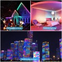 32.8ft 24V WS2811 Addressable RGB LED Strip Light Programmable Dream Color Digital Flexible LED Pixel Light Rainbow Chasing Effect LED Rope 10m 600 LEDs 5050 SMD Non-Waterproof Black PCB