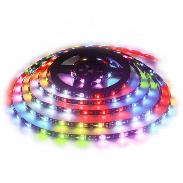 WS2811 12V Addressable RGB LED Strip Light 16.4ft 150 LEDs Dream Color Programmable Digital LED Flexible Pixel Lights Waterproof IP65 with 3M VHB Heavy Duty Self-Adhesive Back for Arduino DIY