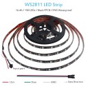 WS2811 12V Addressable RGB LED Strip Light 16.4ft 150 LEDs Dream Color Programmable Digital LED Flexible Pixel Lights Waterproof IP65 with 3M VHB Heavy Duty Self-Adhesive Back for Arduino DIY