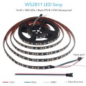 RGB Addressable LED Strip WS2811 12V LED Strip Lights 16.4ft 300 LEDs Dream Color Programmable Digital Flexible LED Pixel Rope Light Waterproof IP65 with 3M VHB Heavy Duty Self-Adhesive Back