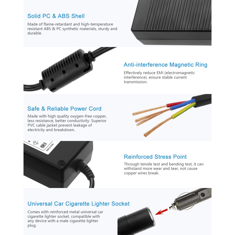 AC to DC Converter 100V ~ 240V to 12V 10A 120W Power Supply