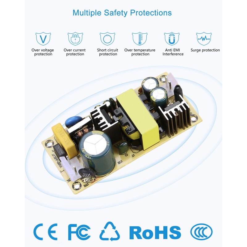 34011545 - 12V - elettronicadefilippo srl - POWER MINI 12-1 - ALIMENTATORE  12V 1A