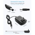 12V DC Power Supply 2A 24W AC/DC Adapter 100~240V AC to DC 12 Volt 2 Amp 1.8A 1.5A 1.2A Converter with 5.5 x 2.5mm 2.1mm Plug for LED Strip Light CCTV Security Camera BT Speaker Webcam Router