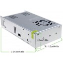 AC 110V/220V to DC 12V 30A 360W Universal Regulated Switching Power Supply Transformer Adapter LED Driver for LED Strip, CCTV Camera System, Radio