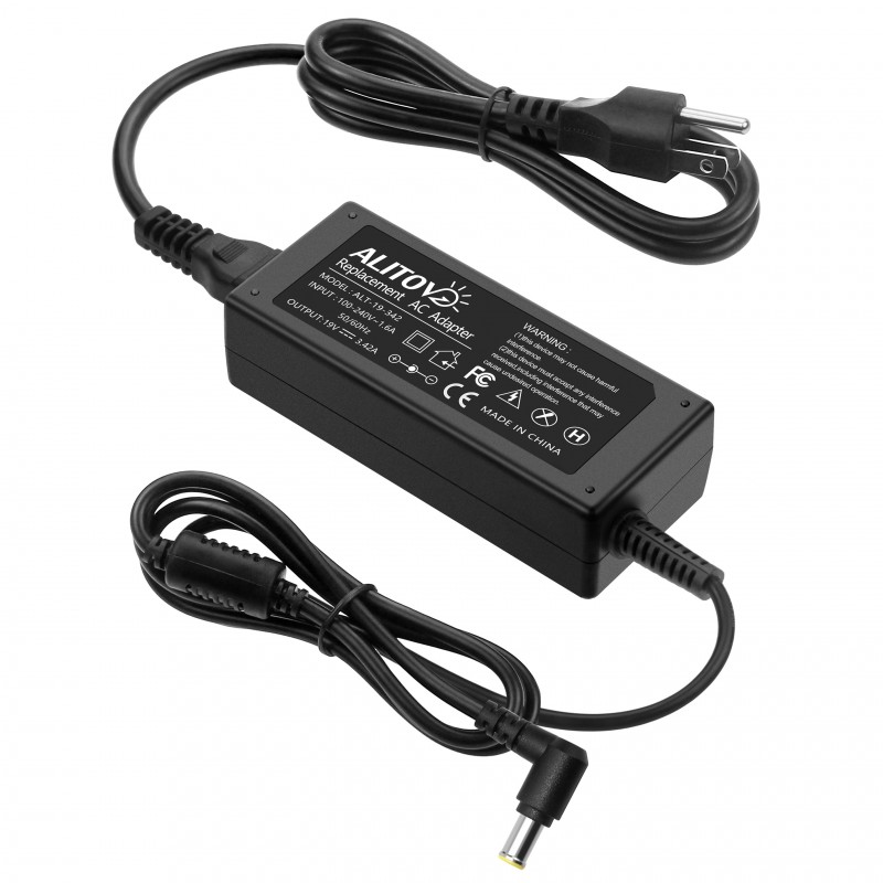 19V 3.42A Power Supply 65W AC/DC Adapter 100~240V AC to DC 19 Volt 2.37A 45W Converter Power Cord with 6.5mmx 4.4mm Plug for LG Samsung LCD LED Monitor HD TV Bluetooth Speaker Audio Amplifier