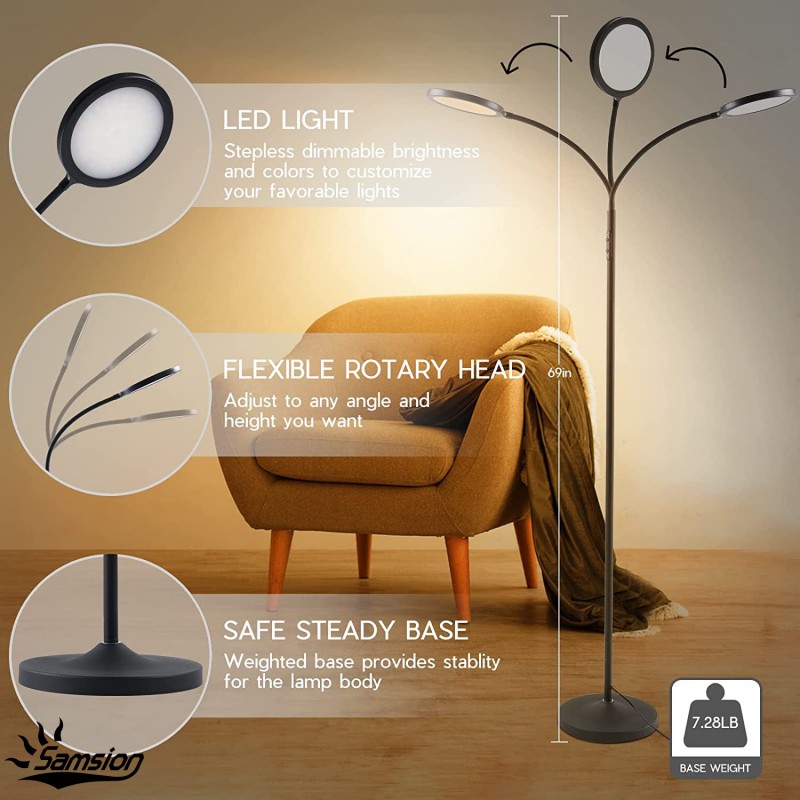 Floor Lamp with Remote Control,Bright Floor Lamps for Living Room