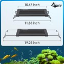 Samsion Aquarium Light, 14W 24/7 Natural Mode Aquarium Light, Sunrise/Daylight/Moonlight Mode and Custom Mode with Expandable Bracket, Adjustable Timer and 7 Color Brightness for 12~18IN Fish Tank 